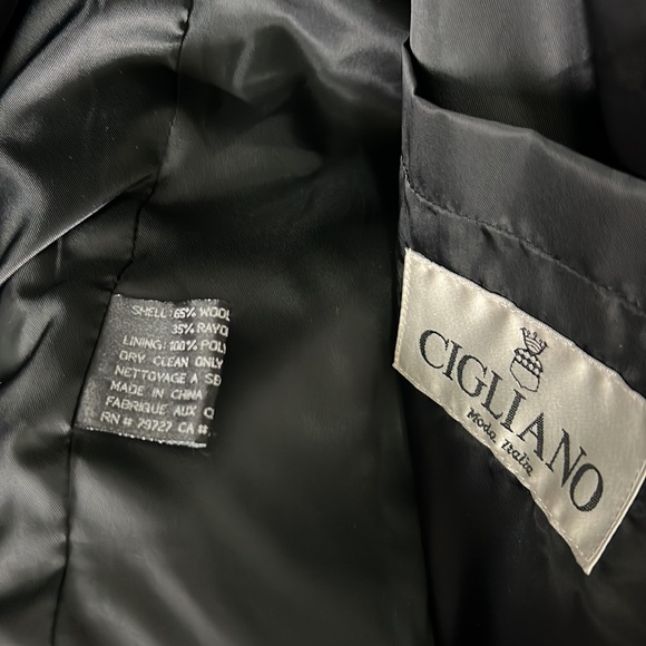 Cigliano Vintage Italy Made Boyfriend Outerwear Trench SlouchCoat OversizedLarge - Picture 13 of 14